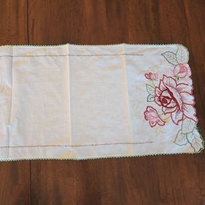 Vintage embroidered table runner